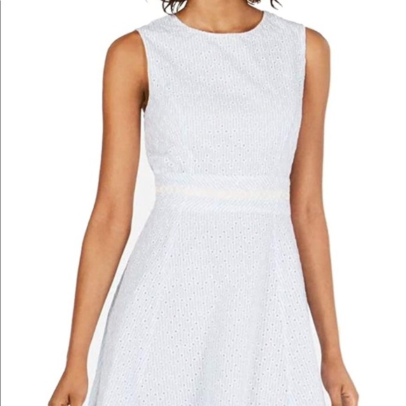 Calvin Klein Dresses & Skirts - Calvin Klein Women's Sleeveless Cotton Eyelet Fit and Flare Dress
